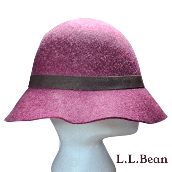 L.L.Bean Cloche Bucket Burgundy Hat - Picture 5 of 7